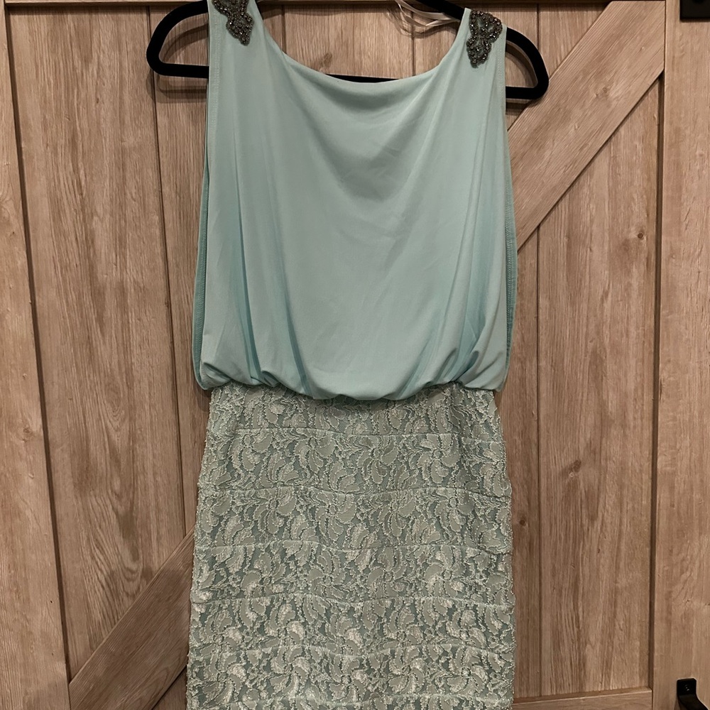 Triangl Swimwear Light Blue Lace Mini Dress